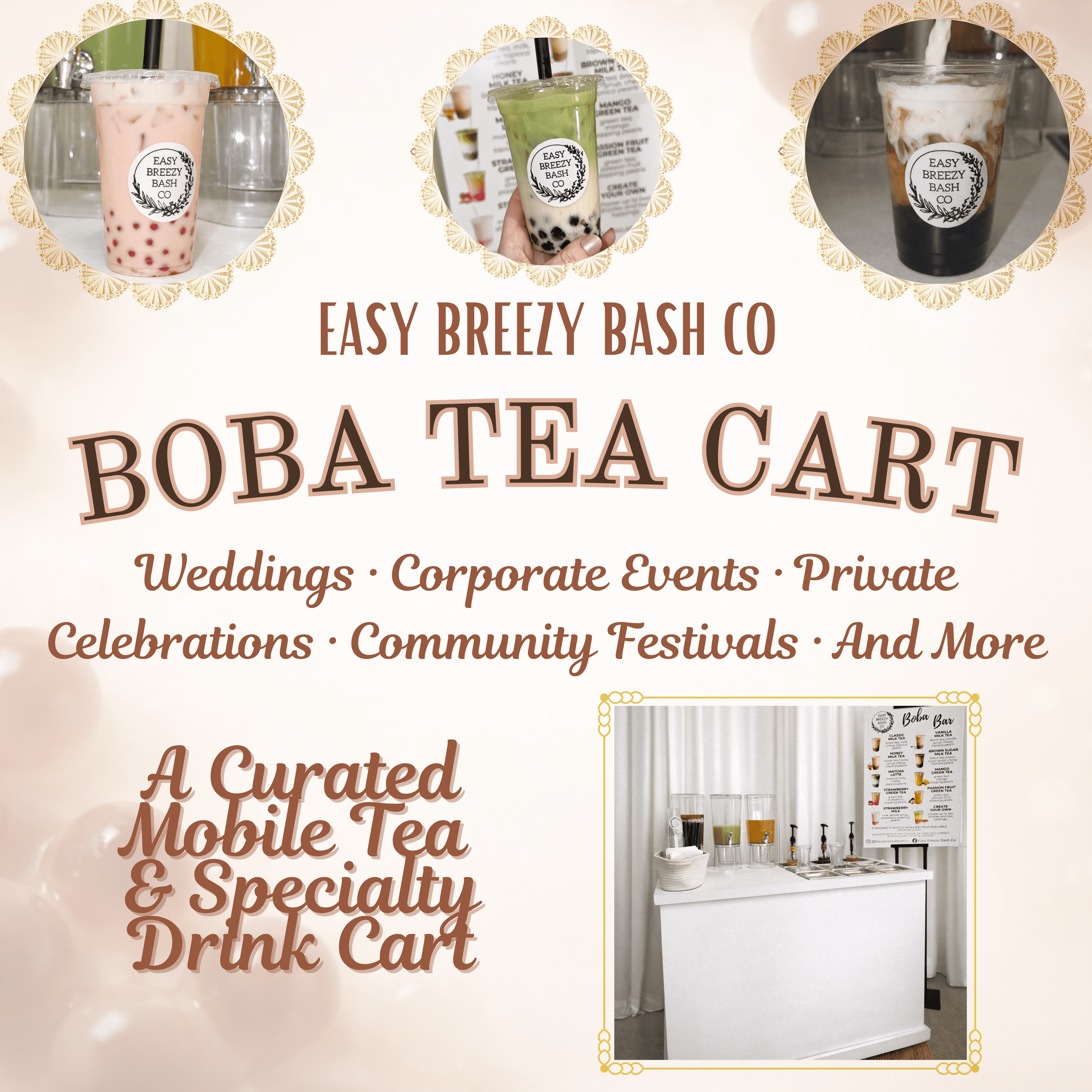 Boba Tea + Matcha Cart Rental